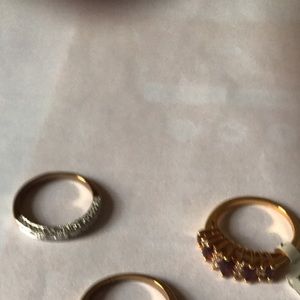 Three18k Gold Plated Rings